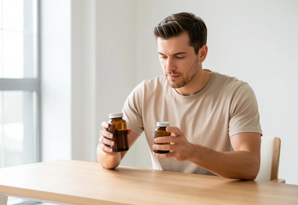 Hands holding a PrimaPria supplement bottle