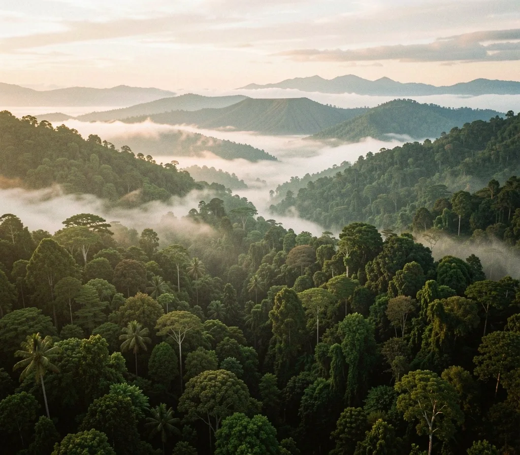 Indonesian forest landscape representing PrimaPria sourcing regions