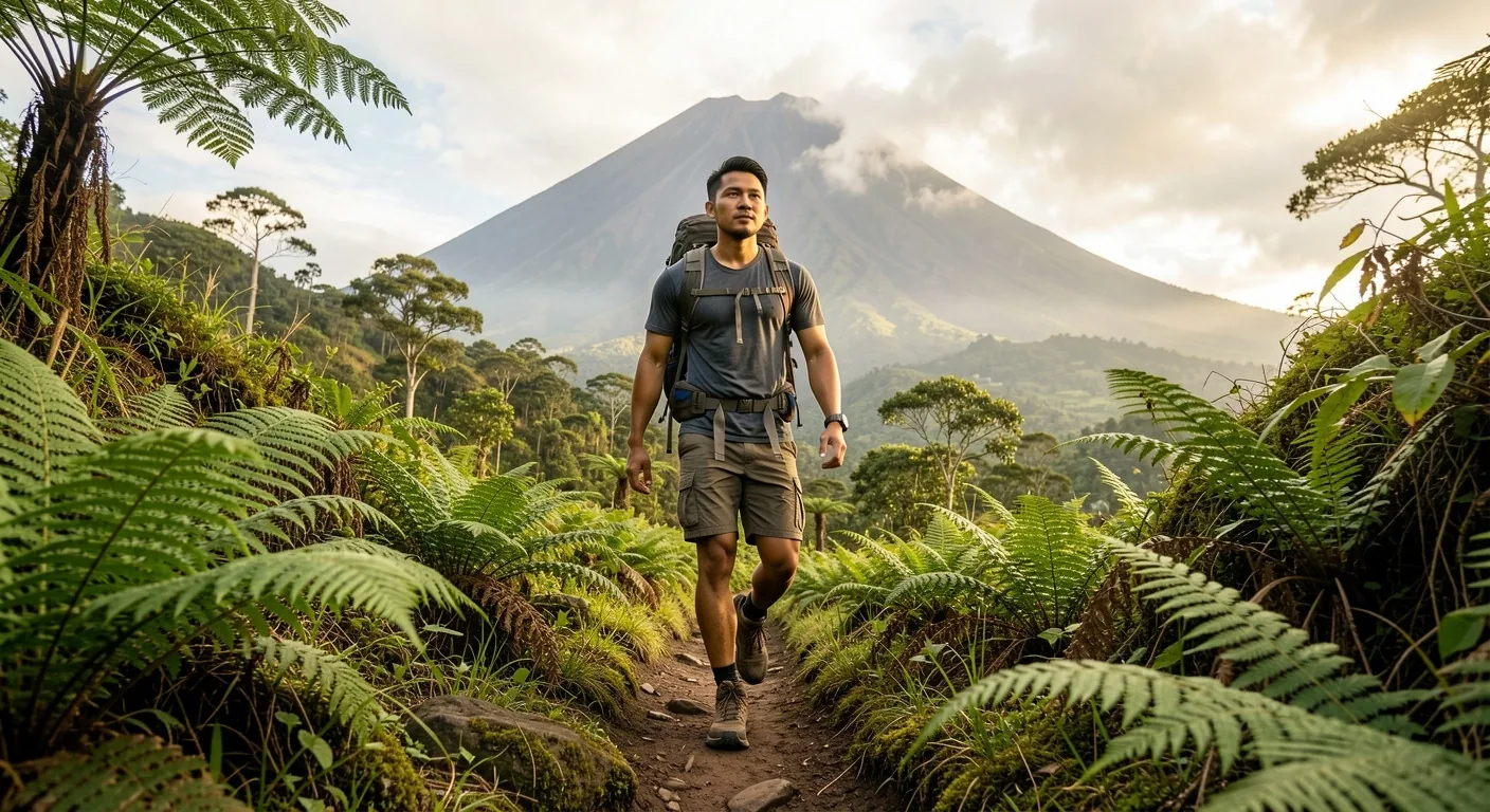 Indonesian tropical mountain landscape